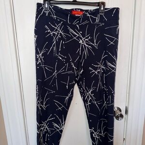 Blue and White Krazy Larry Patterned Pants